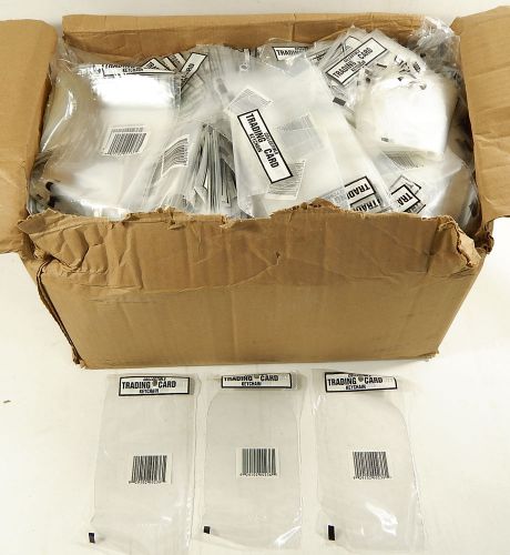 Case of trading card clear plastic bags ^ 3.75&#034; x 7&#034; for retail use upc barcodes for sale
