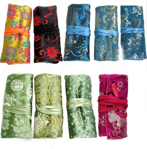 Wholesale 5PCS Mix Colors BROCADE 100% HANDMADE SILK JEWELRY ROLLS