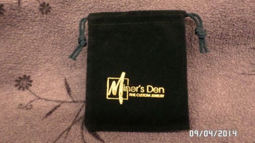 187M Miner&#039;s Den Fine Custom Jewelry Small Drawstring Pouch Forest Green NICE