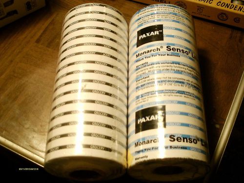 2 sleeves 32 rolls Monarch Senso labels 1110 Grocery Blue &amp; Black single line