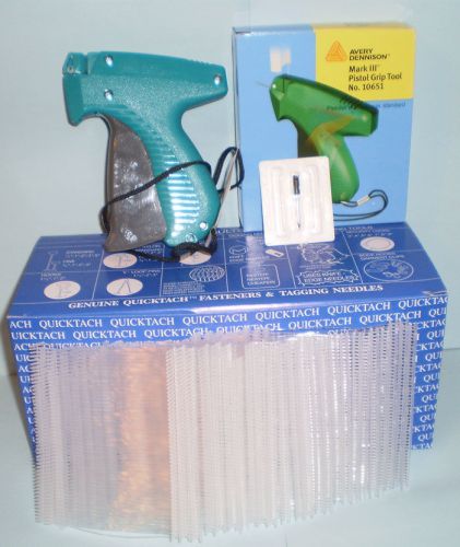 Avery dennison standard clothing tagging gun + 5000 2&#034; clear barbs 10651 for sale