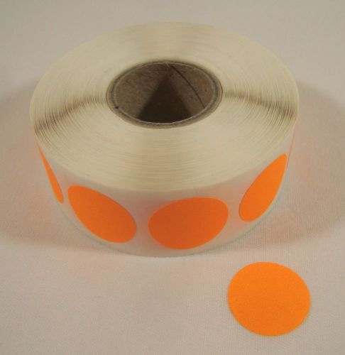 1000 Fluorescent Orange Self-Adhesive Price Labels 3/4&#034; Stickers Retail Supplies