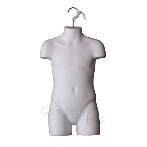 Child Mannequin Form For Sizes 5t-7 Boys &amp; Girls Clothing - White Color