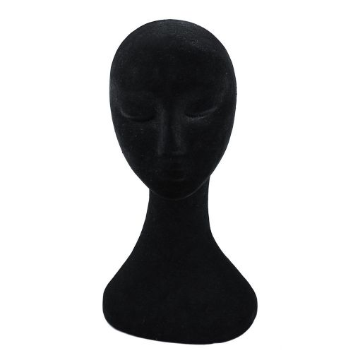 Black Swan Neck Polystyrene Female Mannequin Head Display Wig Hat Stand 50cm