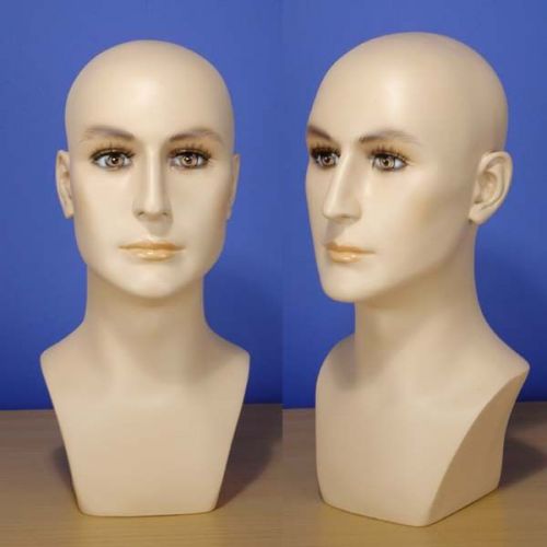 Brand New 16&#034; Flesh Tone Male Head Mannequin 202N