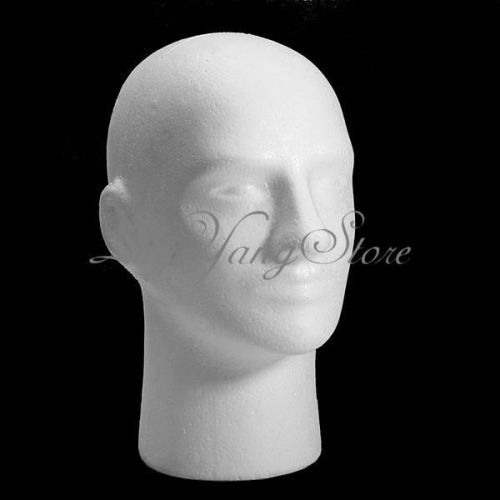 Male Styrofoam Foam Mannequin Wig Glasses Hat Manikin Model Head Display Stand