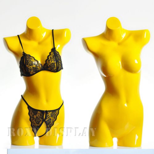 Fiberglass Mannequin Dress Form Display Torso Half Body Manikin  MZ-BL2YELLOW