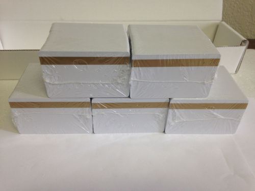 1000 ultracard white cr80 .30 mil - pvc cards hi co 2 track - gold mag stripe for sale