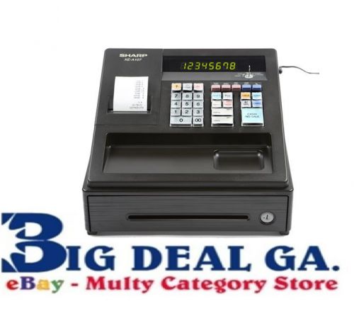 Sharp xe-a107 cash register with locking cash drawer nib for sale
