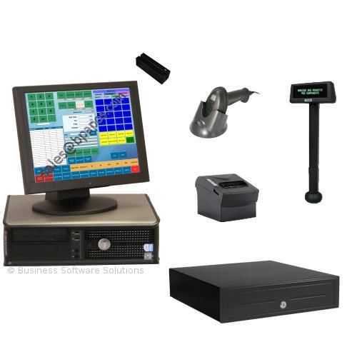 1 station dell retail touchscreen pos system w software for sale
