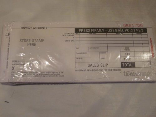 Fifty 50 manual credit card imprinter long slips brand new sealed for sale