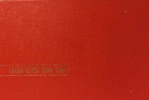 VINTAGE COLOR KEYED COIN TUBES COUNTING SORTING SORTER CHANGE