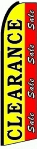 CLEARANCE SALE RED YELLOW 11.5&#039; TALL BOW BUSINESS SWOOPER FLAG BANNER