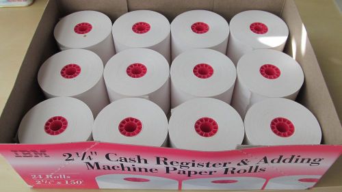 CASH REGISTER &amp; ADDING MACHINE PAPER ROLLS - 12 COUNTS - 2 1/4&#034; x 150&#039;