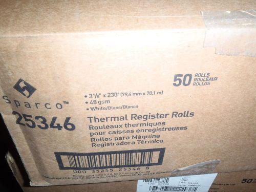 Sparco Thermal Paper Roll, 2-1/4-Inch x 80 Feet, 50/Count, White FREE SHIPPING