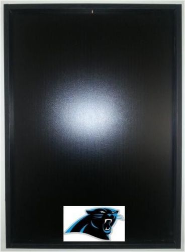 Jersey display case frame black football carolina panthers logo decal incl. new for sale