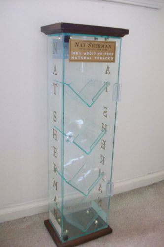 Nat Sherman Tobacco acrylic  and Wood Display case cabinet advertising