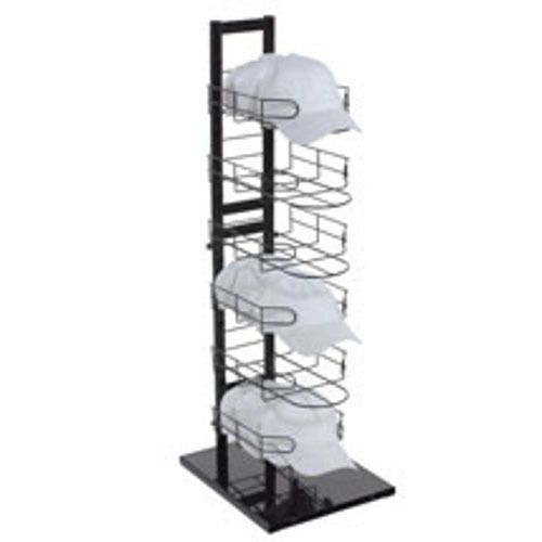 Powder Coated Steel 6 Tier Countertop Cap Display - 10&#034; W x 15 1/2&#034; D x 38&#034; H