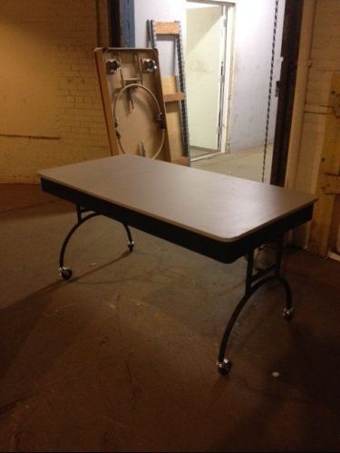 Platform displays / rolling tables lot upscale used store fixtures black &amp; gray for sale