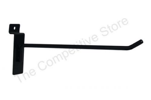 8&#034; Slatwall Hooks  For Slat Panel Display - 25 Pcs Black Color