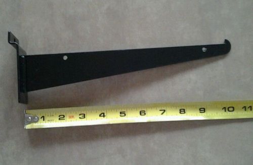 10&#034; Black Slatwall Knife Shelf Bracket W/Lip - 19 Pcs Lot