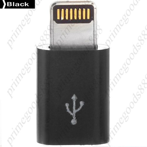 Micro USB Female to 8 Pin Lightning Male Adapter Adapter Converter 8pin Black