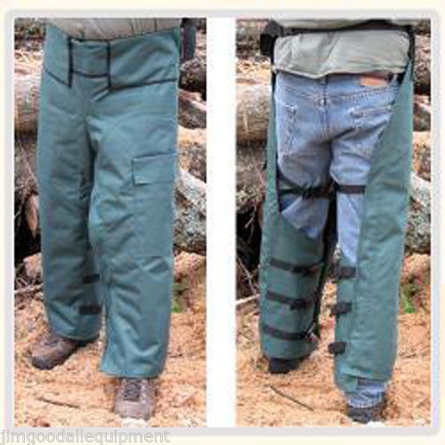 Chain Saw Safety Chaps, Forester Wrap,Adjustable Waist, 37&#034; Leg Medium,Green