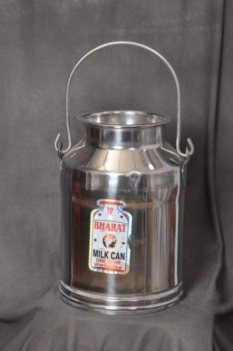 STEEL MILK CAN POT JUG FOR DAIRY FARM 10 LITRE/10 QT/2.50 GALLONS MILK STORAGE