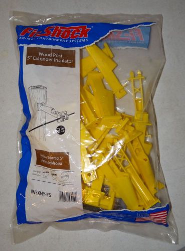 25-Pack NEW Fi-Shock Wood Post 5&#034; Extender Insulator, IW5XNY-FS, Nail-On, Yellow