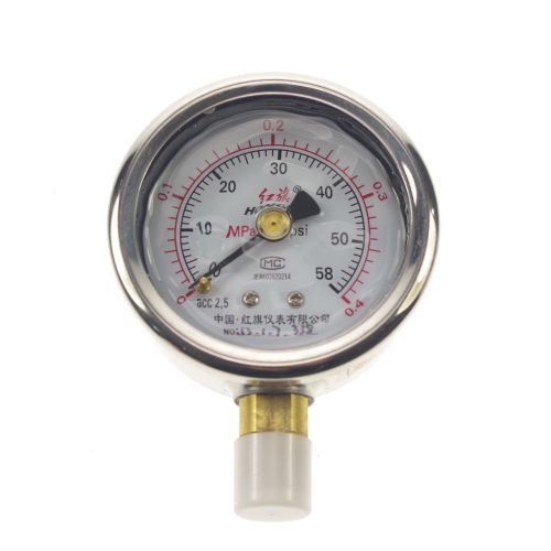 1 x shock-proof pressure gauge universal m14*1.5 60mm dia 0-0.4mpa for sale