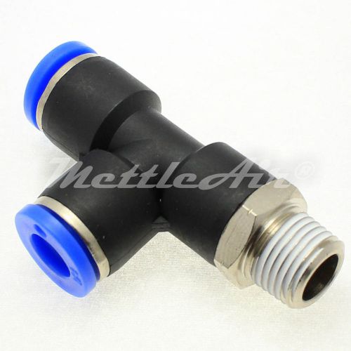 Push In To Connect Male Run T Composite Fitting 12mm x 3/8&#034; BSPT MettleAir