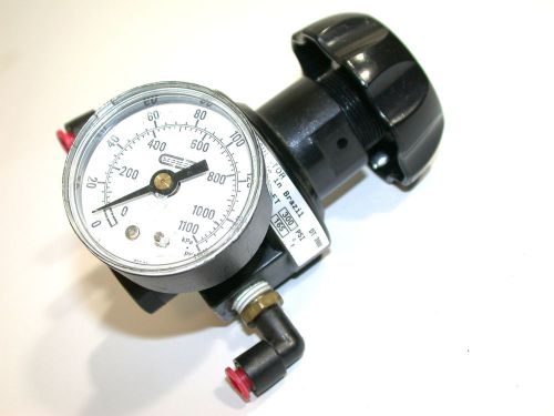 Schrader bellows 1/4&#034; compact air regulator 0-125psi w/gage 035602000b for sale