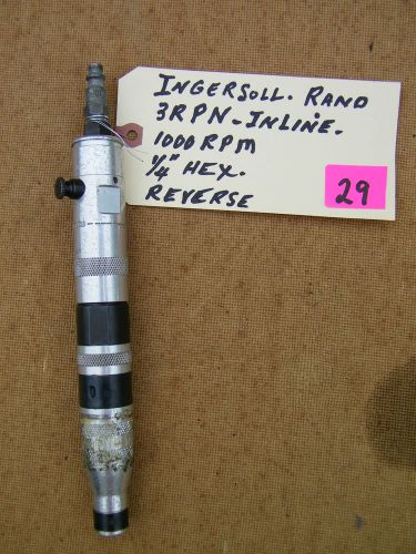 Ingersoll rand - inline nutrunner - 3rpn, 1000 rp, 1/4&#034; hex. reverse, used, usa for sale