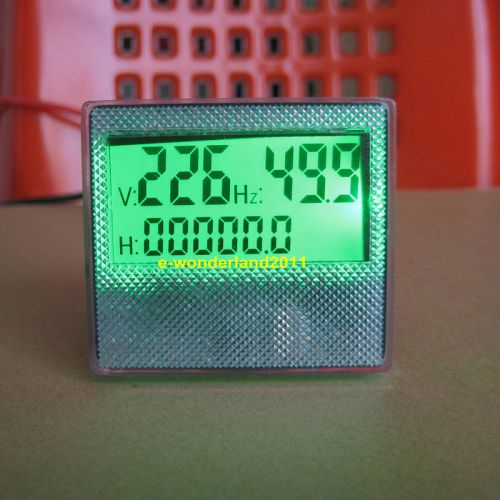 300V Generator Digital Voltage Hour Frequency LCD Combo Meter Gauge Single Phase