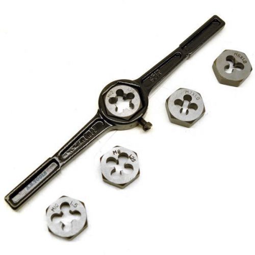 6 Piece Metric Die Set With Holder / Wrench TE577