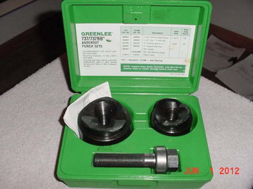 ***NEW*** GREENLEE NO 737BB KNOCKOUT PUNCH SET FOR 1-1/2&#034; &amp; 2&#034; CONDUIT