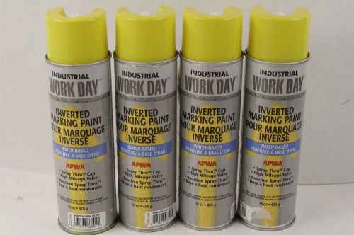 INDUSTRIAL WORK DAY WDMP03801 Marking Paint APWA Yellow LOT of 4 Cans