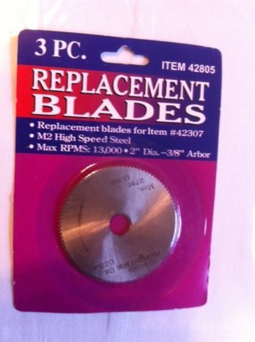 3 NEW 2&#034; MINI CUT-OFF SAW BLADES HSS M2 ITEM 42805 FITS ITEM 42307