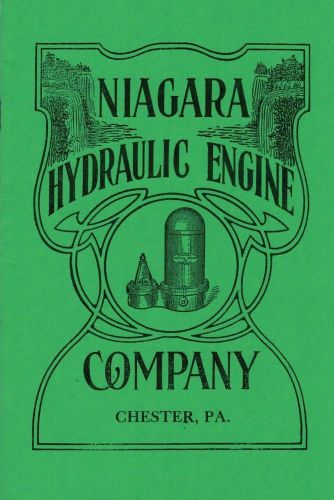 Niagara Hydraulic Engine Motor Book Chester Pennsylvania
