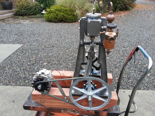 Steam engine with alternator dc electricity off grid brass oiler boiler for sale