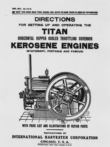 IHC Titan Kerosene Horizontal Hopper Cooled Manual