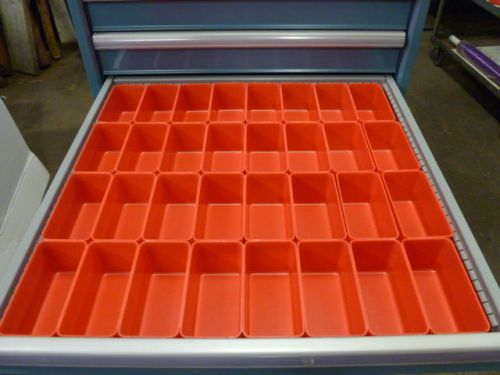32- 3&#034;x6&#034;x3&#034; deep red plastic boxes fit lista vidmar toolbox organizers dividers for sale