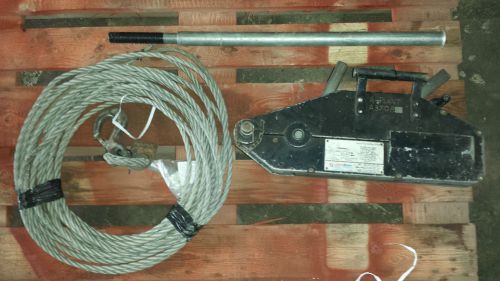 Liftingear rope winch c/w 20mtr wire rope, lifting 1600kg, pulling 2400kg for sale