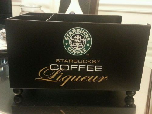 Brand NEW Starbucks Coffee Liquor Napkin and Straw Holder Plastic