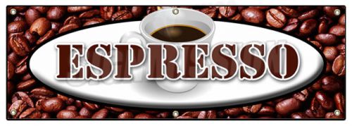 72&#034; ESPRESSO BANNER SIGN coffee shop cafe beans cappuccino hot bar latte