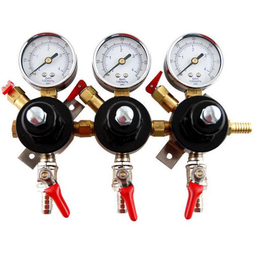 3-way secondary air regulator w/ shut off valves - commercial bar draft beer co2 for sale