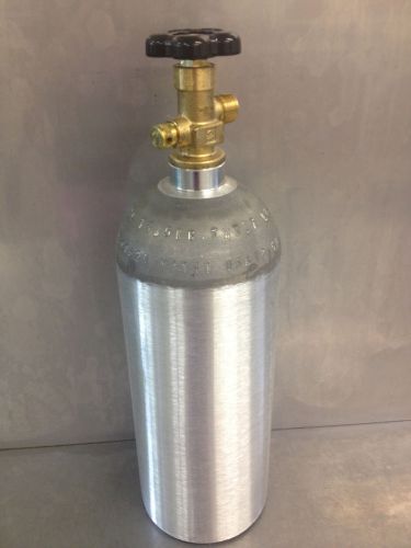 Full-5 lb co2 tank new aluminum beer kegerator homebrew-with leak stopper for sale