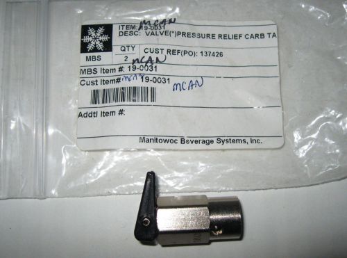 New manitowoc beverage pressure relief carb t valve 19-0031 for sale