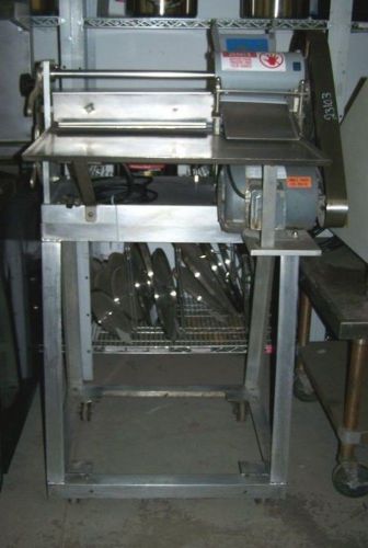 Colborne 2-pass dough sheeter, left side exit, on mobile stand, model: sdr21 for sale