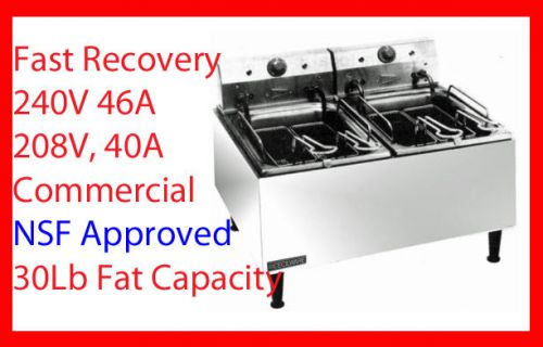Cecilware 30lb commercial deep fryer quick recovery 240v for sale
